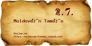 Moldován Tamás névjegykártya